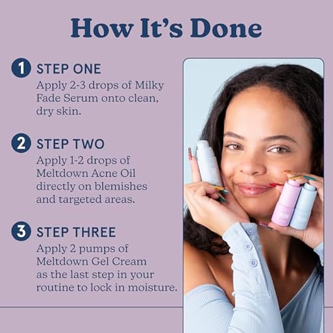 Blume BABIES TRAVEL SIZE SKIN CARE SET - ACNE & SCAR TREATMENT TRAVEL SIZE TOILETRIES - MELTDOWN ACNE FACE OIL, MILKY FADE VITAMIN C SERUM & MELTDOWN GEL MOISTURIZER - TSA-APPROVED SKINCARE SET (3 CT) - Image 4